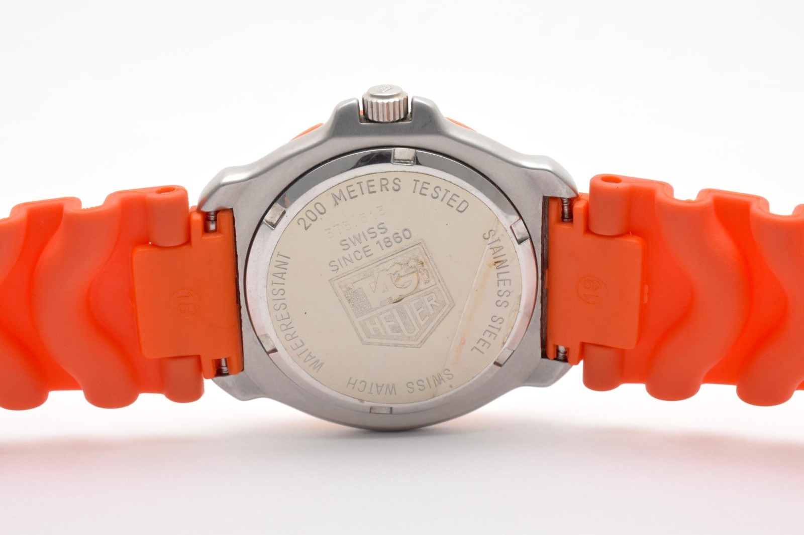 Vintage TAG Heuer 373.513 Formula 1 Orange gray Dial 7J Quartz Men’s Watch JAPAN