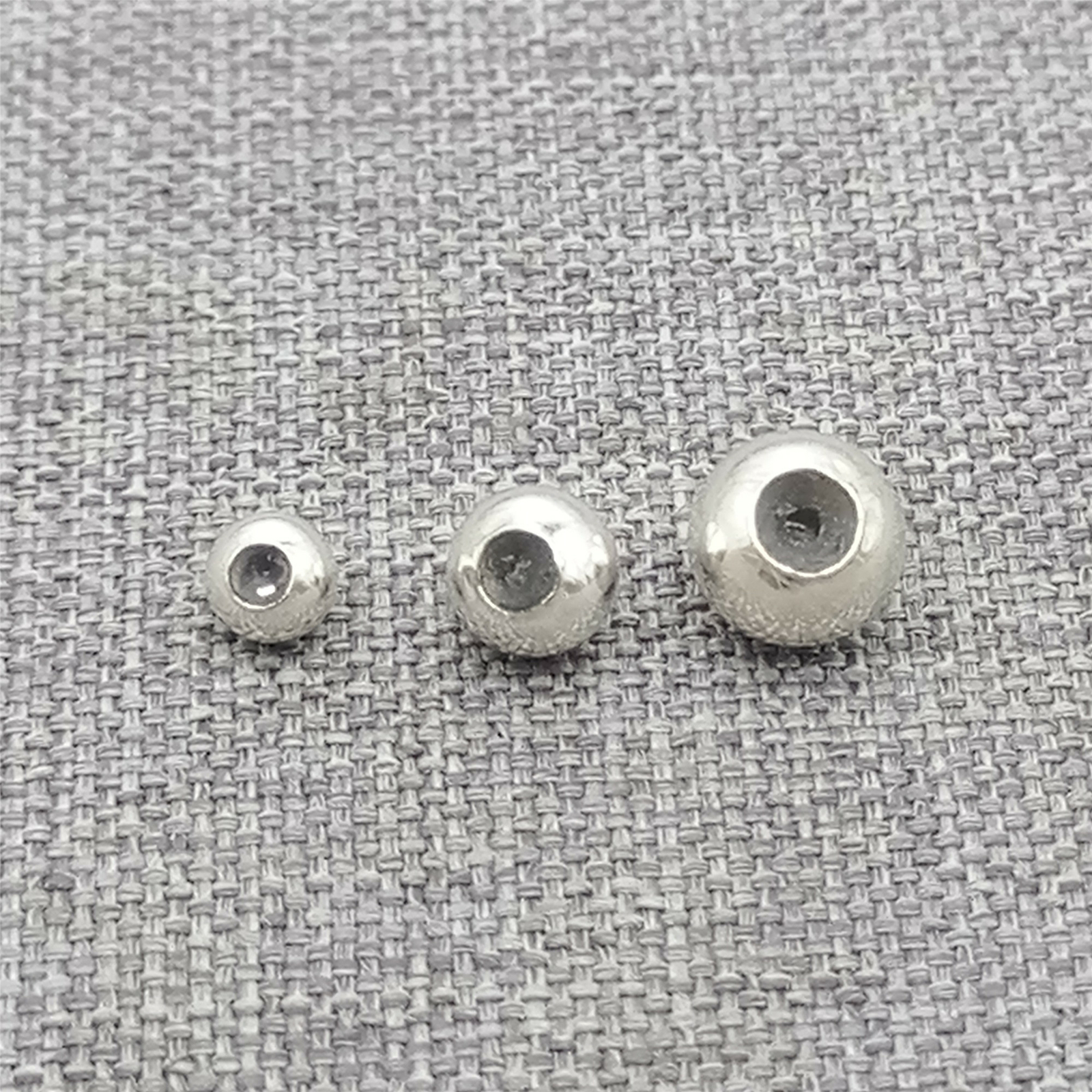 20pcs of 925 Sterling Silver Silicone Beads 3mm 4mm 5mm Stopper Bead w/ Silicone