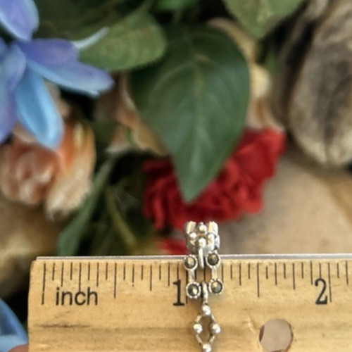 48. Vintage Delicate925 Sterling silver Marcasite Bracelet 7 1/4″, 11.7g
