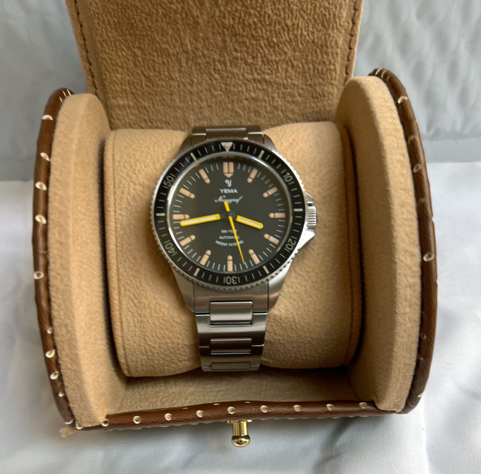 Yema Navygraf Heritage Automatic Diver — Overhauled- Full Set + Extra Straps