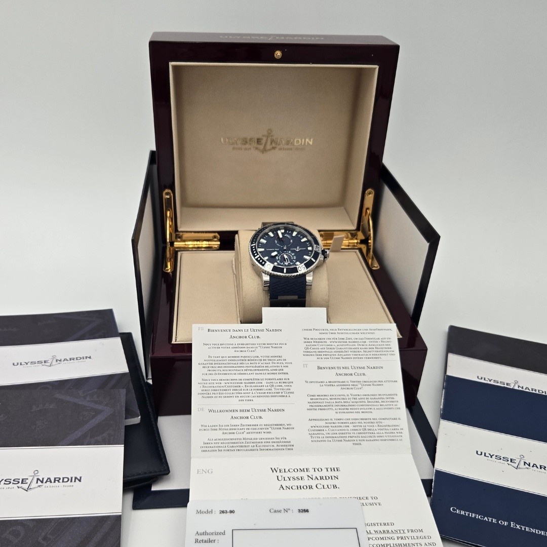 Ulysse Nardin Maxi Marine Diver Titanium Blue Dial 45mm 263-90-3/93