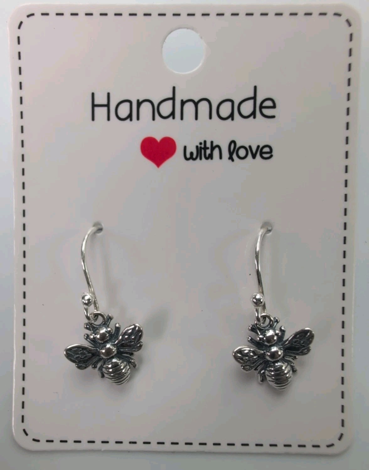Cute Sterling Silver Bumblebee Honey Bee Dangle Drop Earrings Insect Gift New!!!