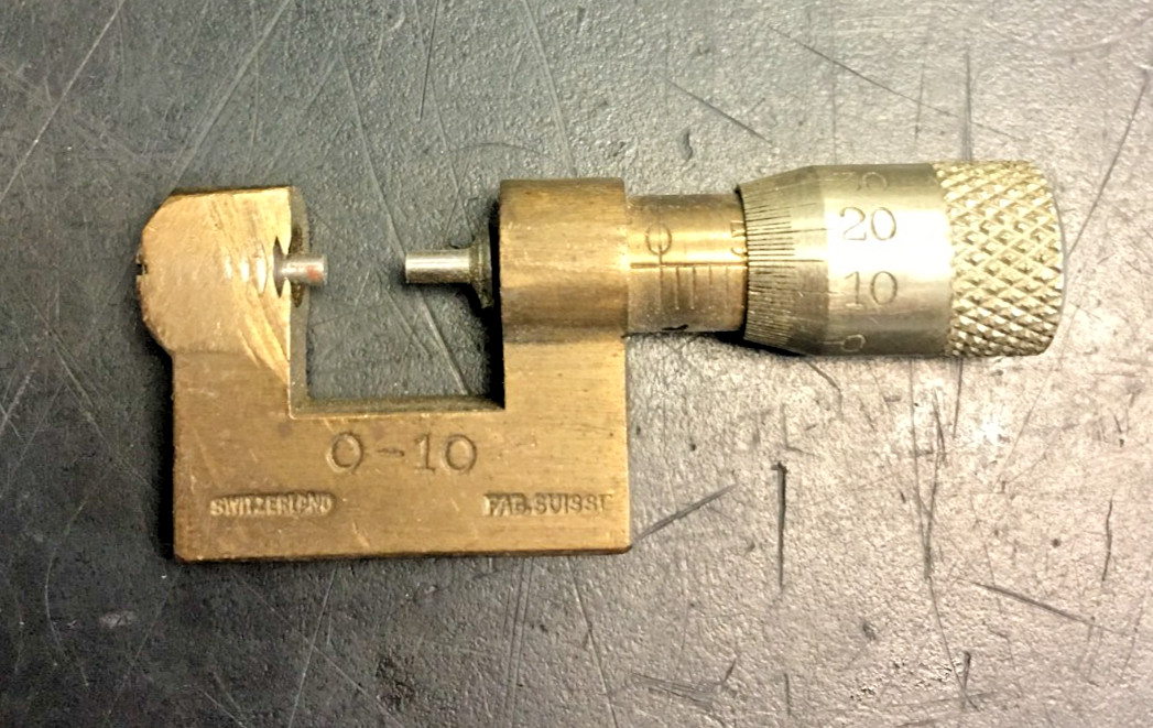 Mini Micrometer 10mm Small Micrometer Pocket Size Metric 0-10mm, SWITZERLAND HR