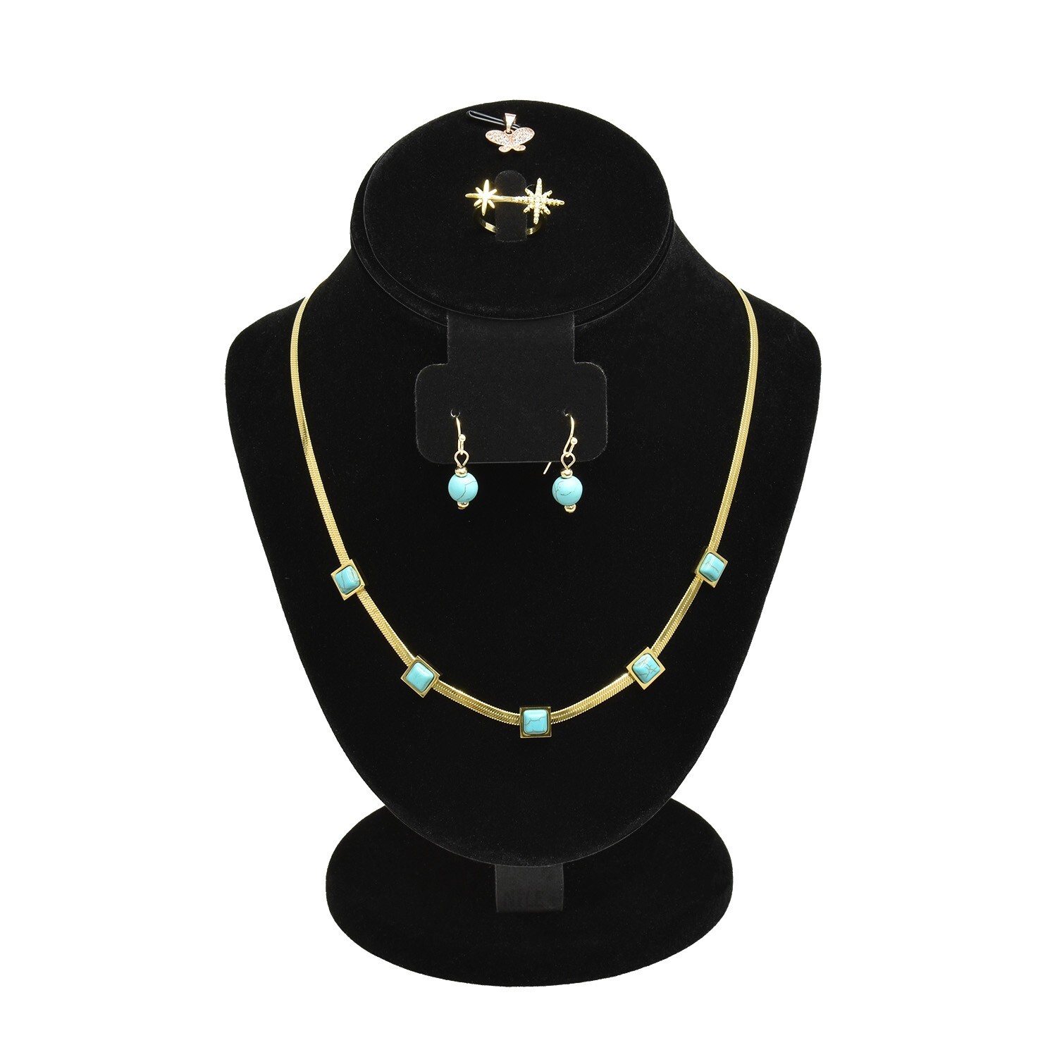 neuxi Jewelry Display Necklace Chain Jewelry Bust Display ,8.25 in Height, Black