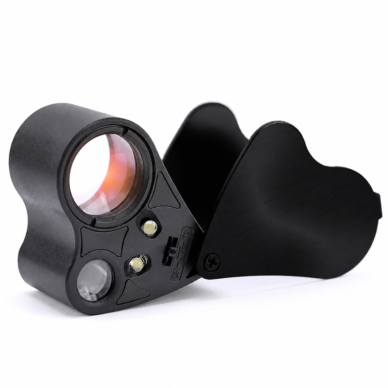 30X 60X Illuminated Jewelers Loupe Foldable Magnifier with LED Light for Jewelry