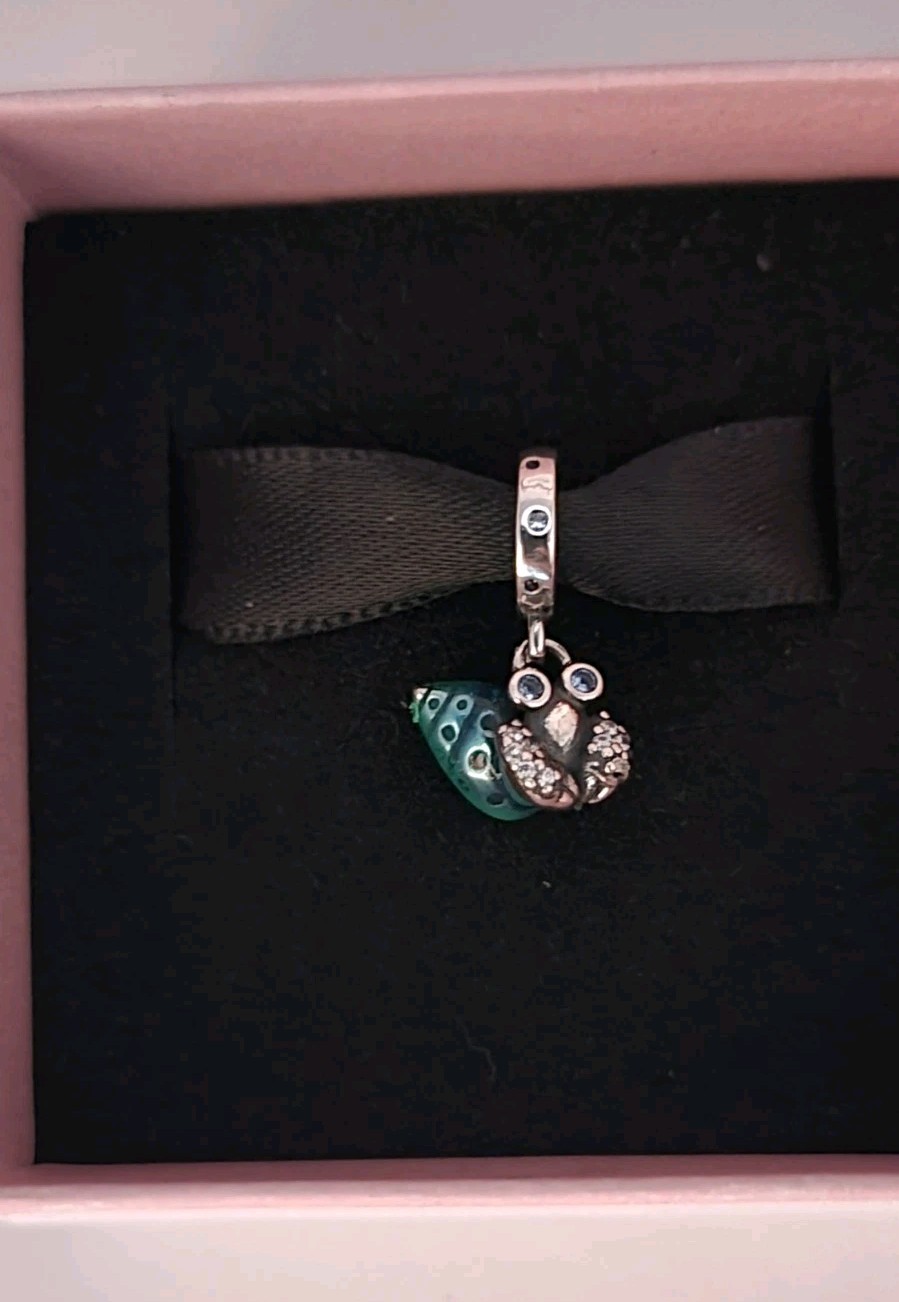 New Pandora Glow-in-Dark Hermit Crab Dangle Charm 792700CZ w/ Box H12 Retired