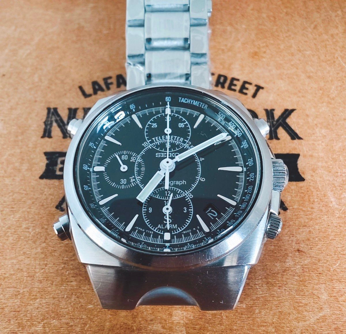 SEIKO Chronograph Black Dial Watch