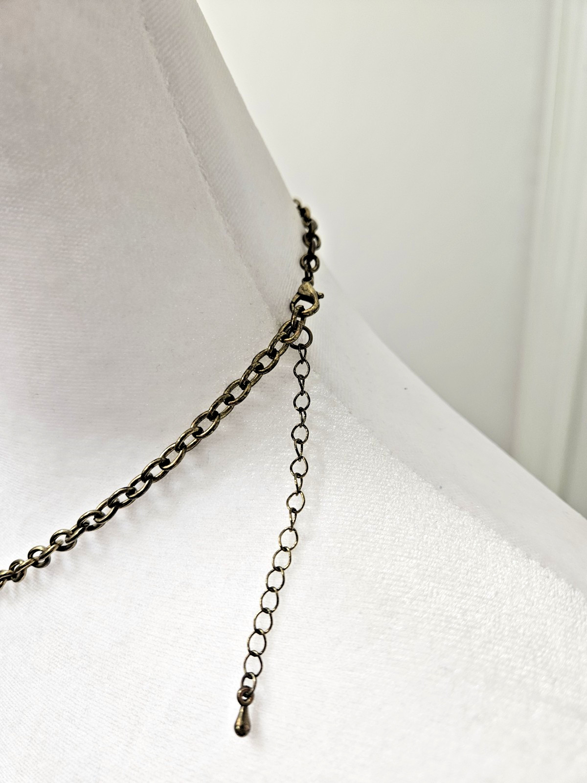Vintage Geometric Statement Bib Necklace Black & Gold Tone Art Deco Egyptian Rev