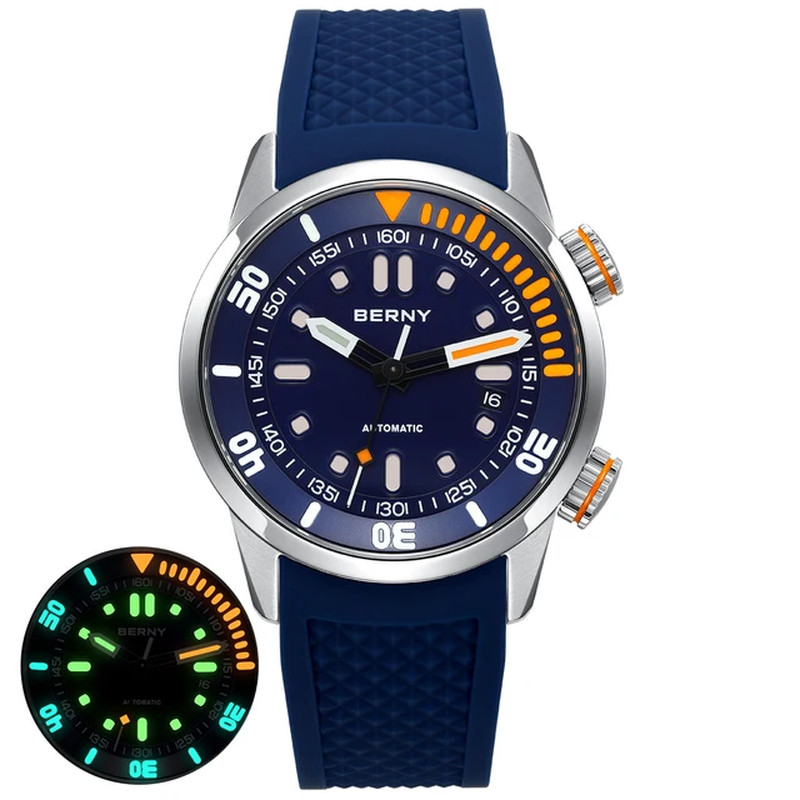 “Super Luminous 20Bar Diver Men’s Mechanical Watch: Sapphire Crystal, Automatic