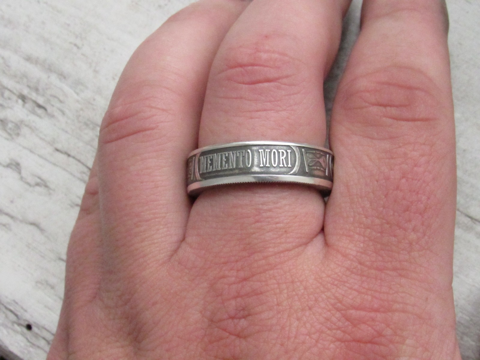 Memento Mori Coin Ring – Memento Mori – Memento Mori Souvenir – 999 Fine Silver