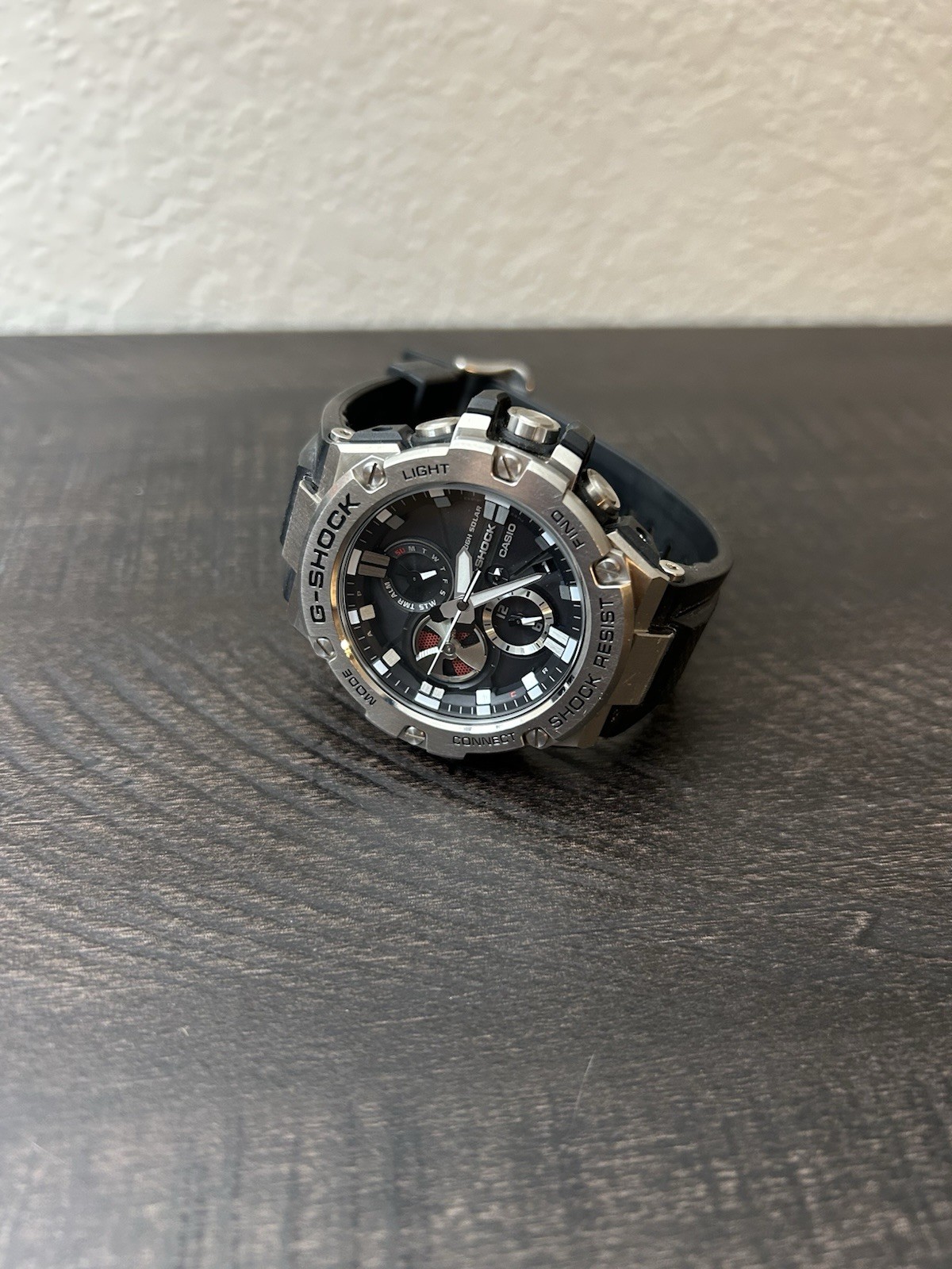 Casio G-SHOCK GSTB100-1A Black Stainless Steel with Resin Band Men’s Wristwatch