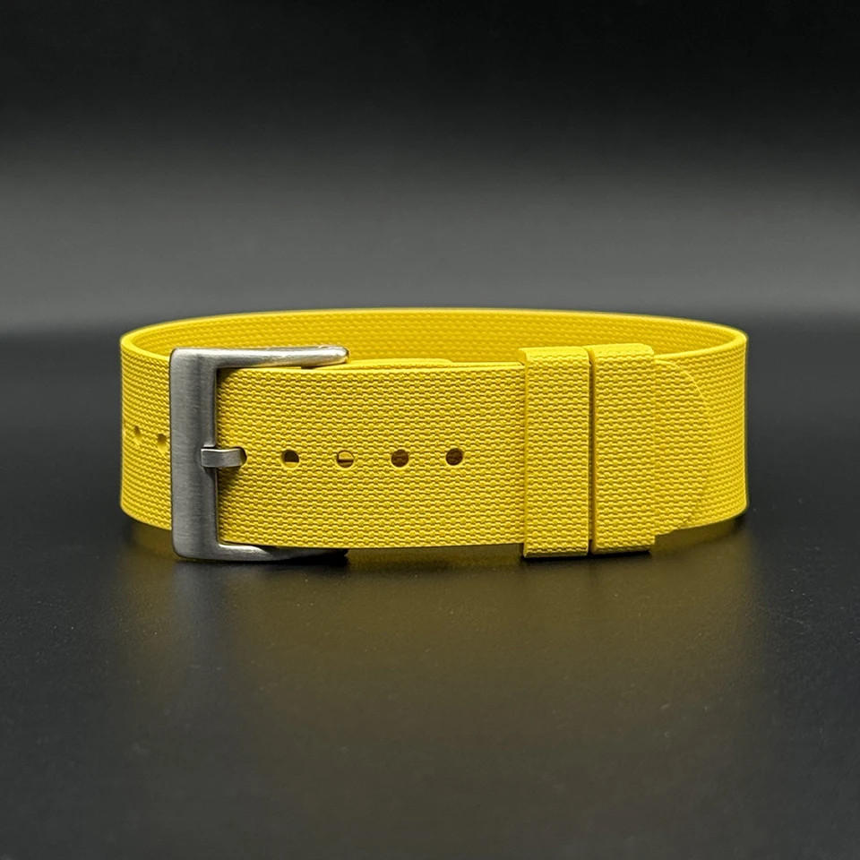 Sports Watch Strap FKM Rubber Band Wristband One Piece Fashion 20mm 22mm