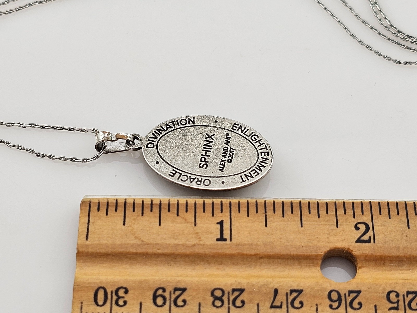 Alex and Ani Sphinx 2017 Rafaelian Silver Expandable Necklace 33″ Pendant 35mm
