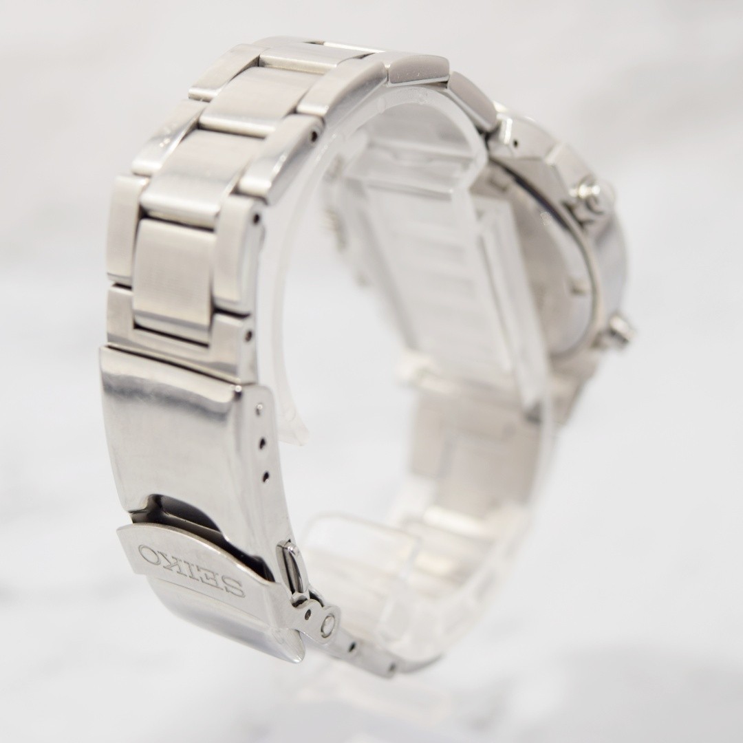 [New Glass] Vintage 1999 SEIKO SUS 7T32-9000 Chronograph Alarm Men’s Qz Watch