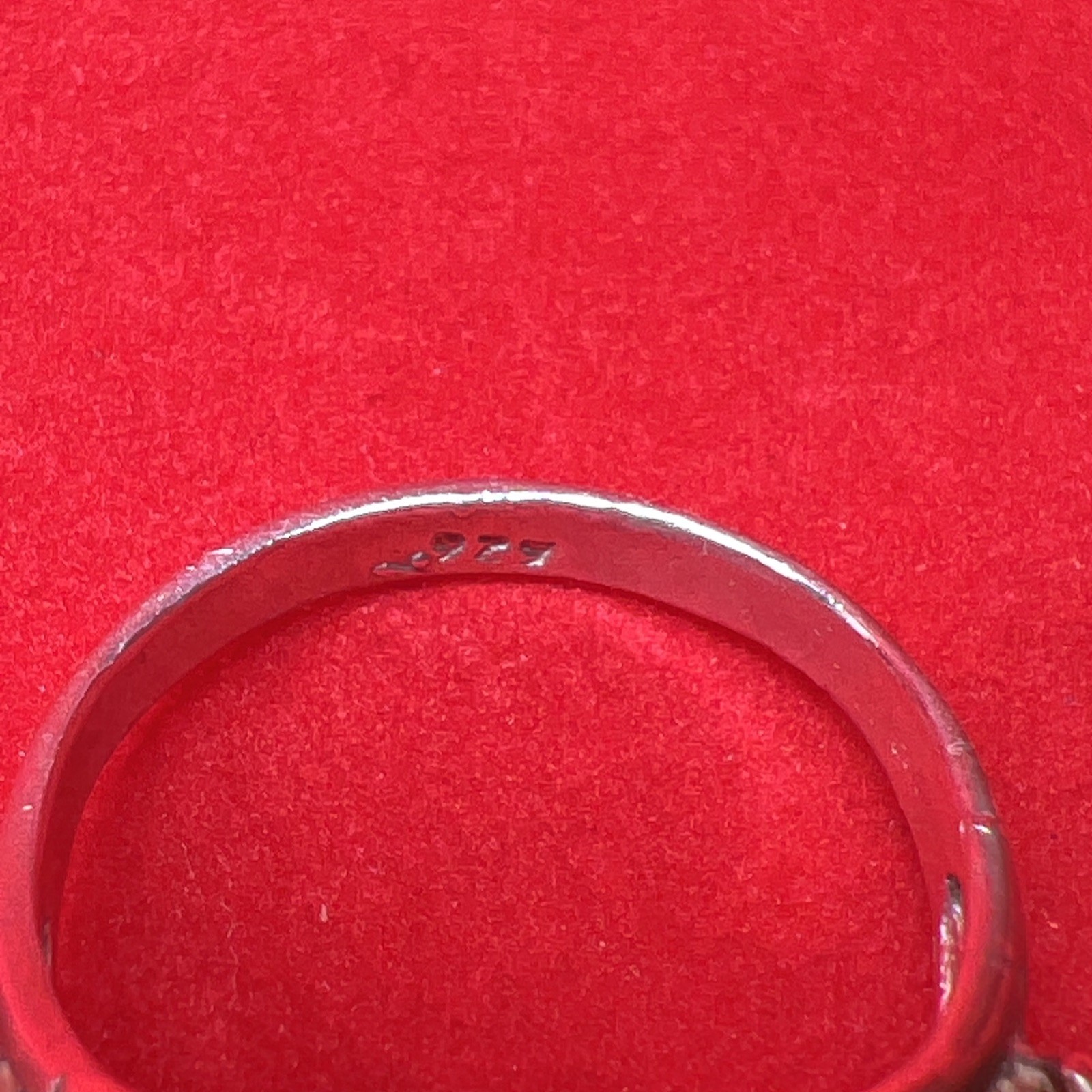 925 Sterling Silver Pink Stone Cocktail Ring Size 5.75 Vintage 3.17g
