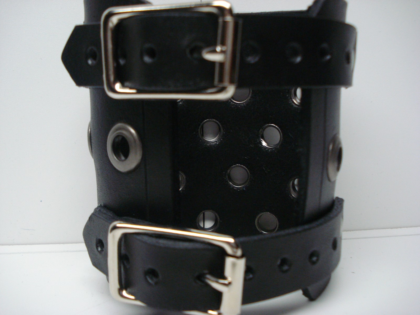 LEATHER RINGED BRACELET. DEATH METAL (MDLB0217)….. DEEDS OF FLESH