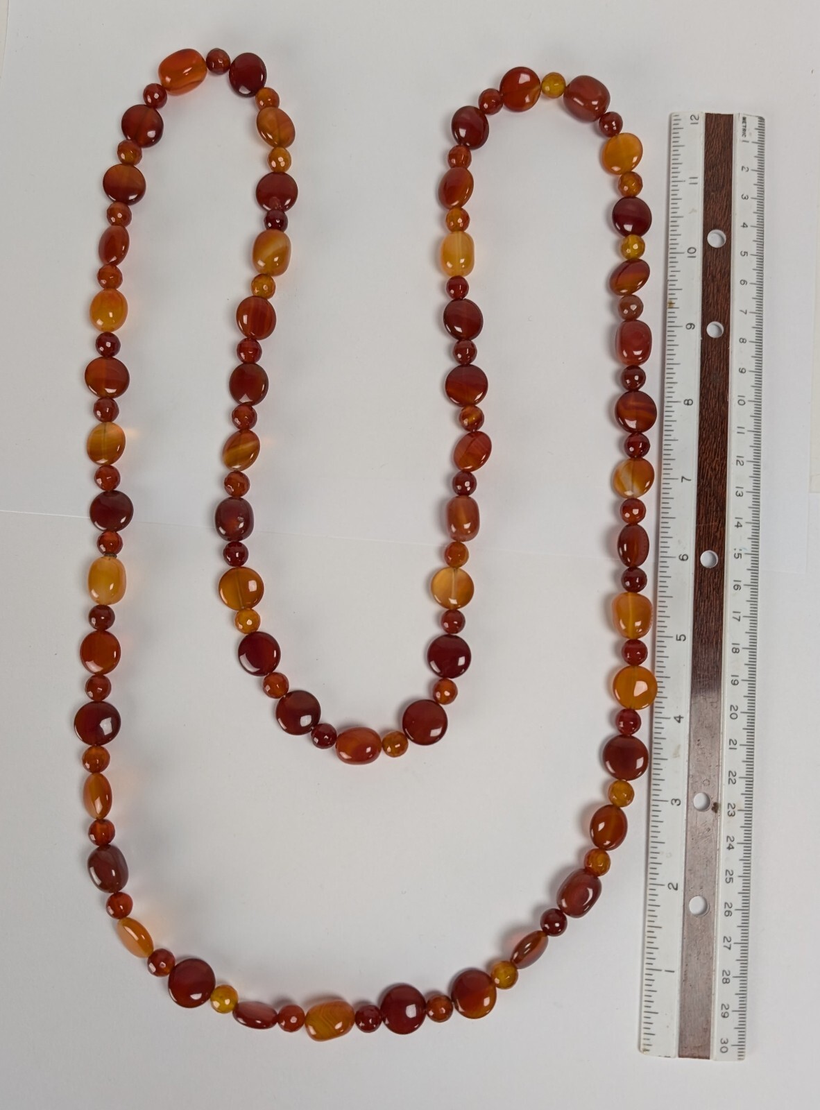 Mine Finds By Jay King carnelian,, Necklace 42” Long