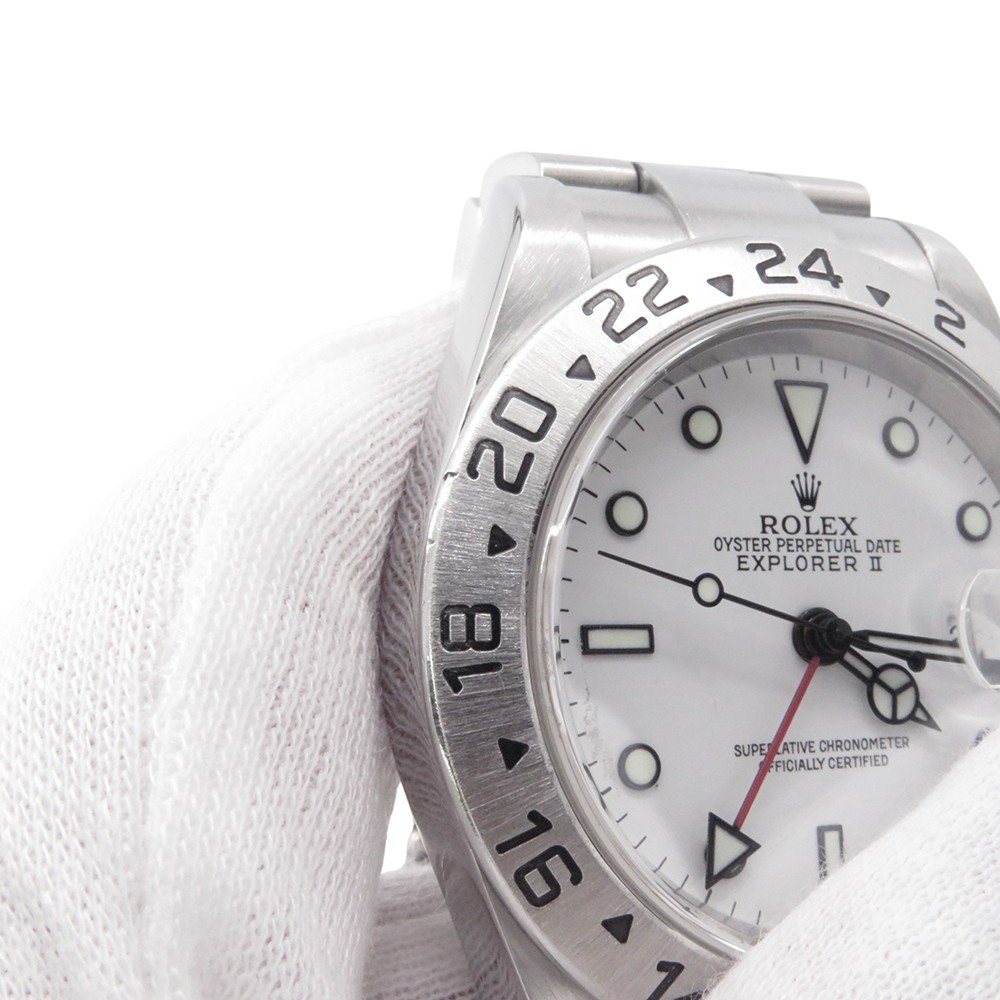 ROLEX Explorer II 40mm Stainless Steel White Dial 16570