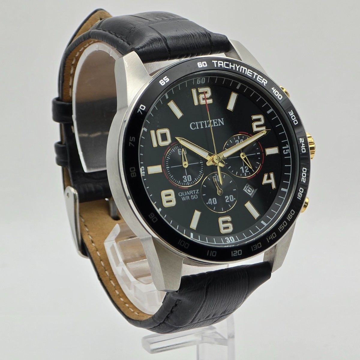 Citizen F16-3724-081-051-052 Quartz (Battery) Stainless Steel Black NOS