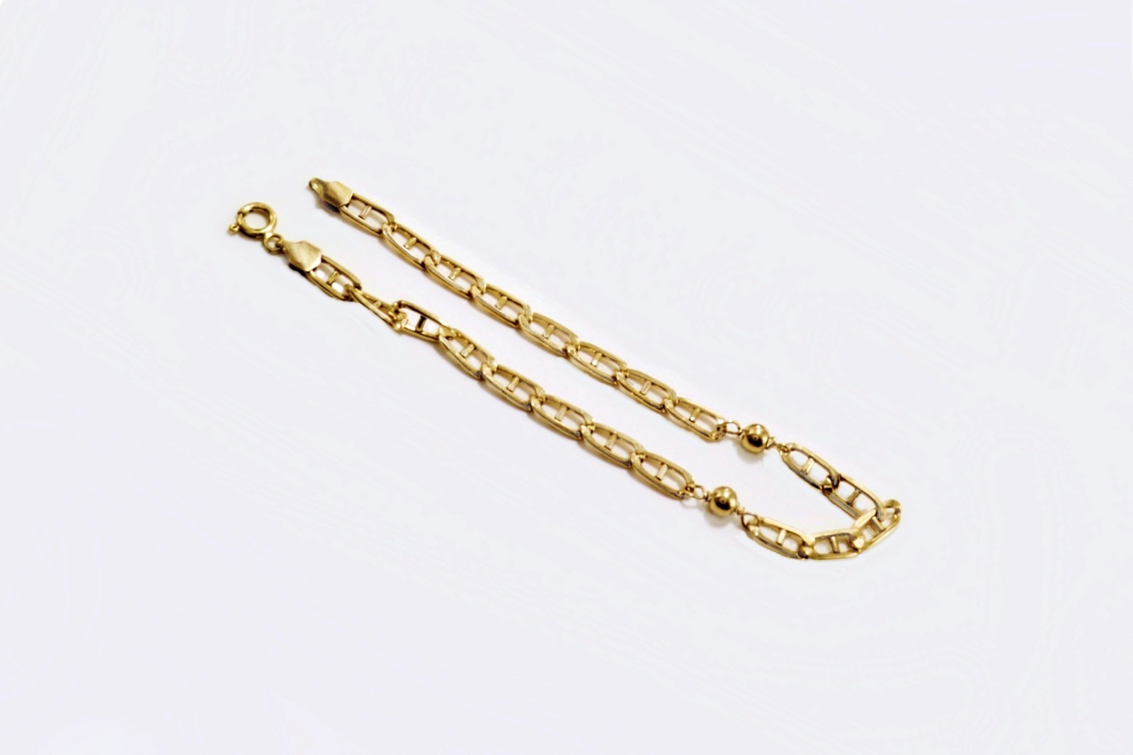 Solid long mariner chain Anklet brac. Real 1/20 – 14K Gold Filled