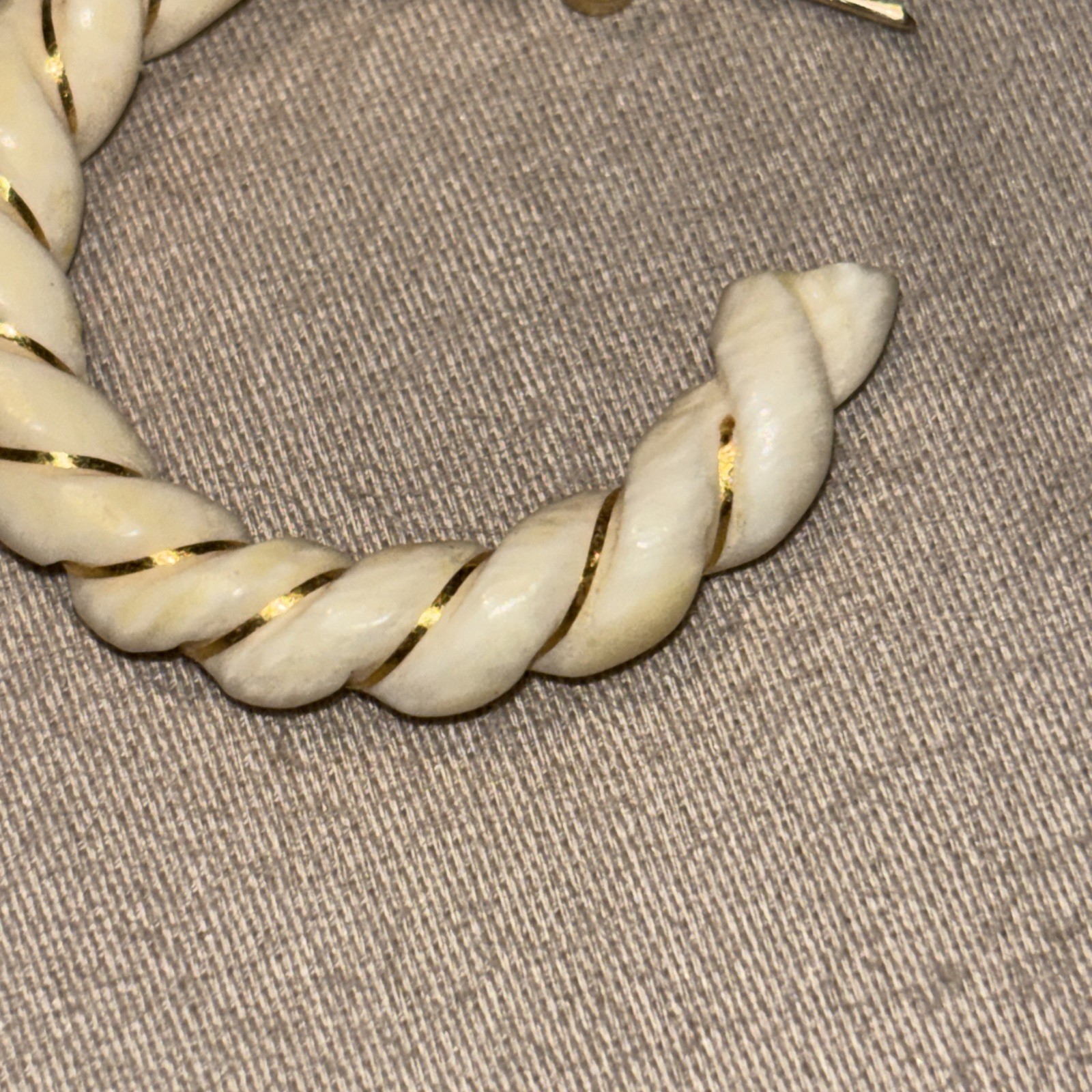 14K 585 Bone Half Hoop Earrings – SEE MY OTHER BONE SOLD SEPARATELY