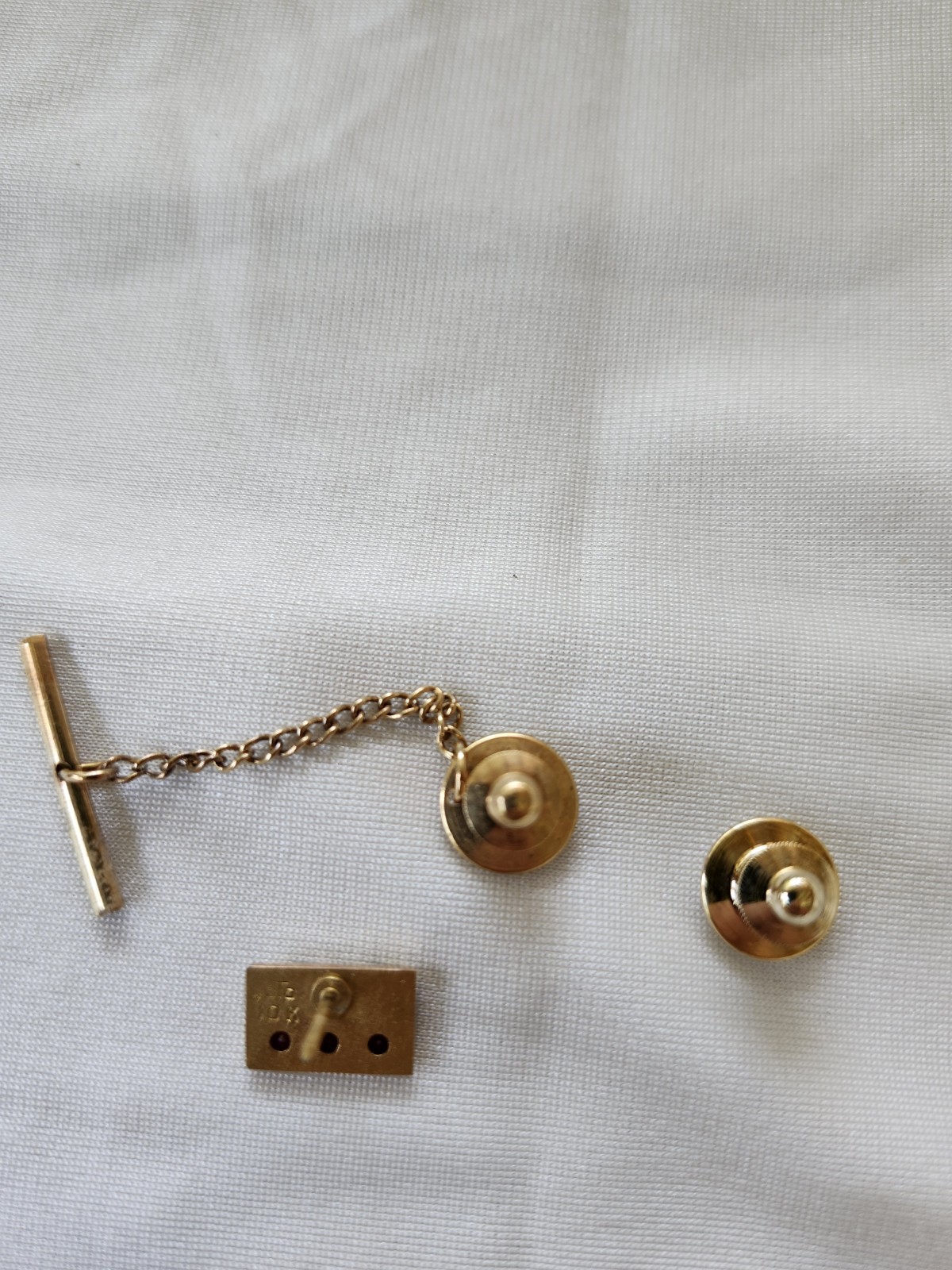 10k Gold Lapel Pin With 3 Rubies Vintage Teco 15 Year Service Pin