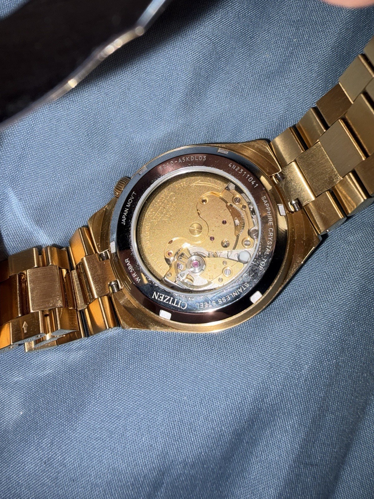 Citizen Tsuyosa Automatic 40mm Green Dial Gold Tone SS Sapphire Date 50m