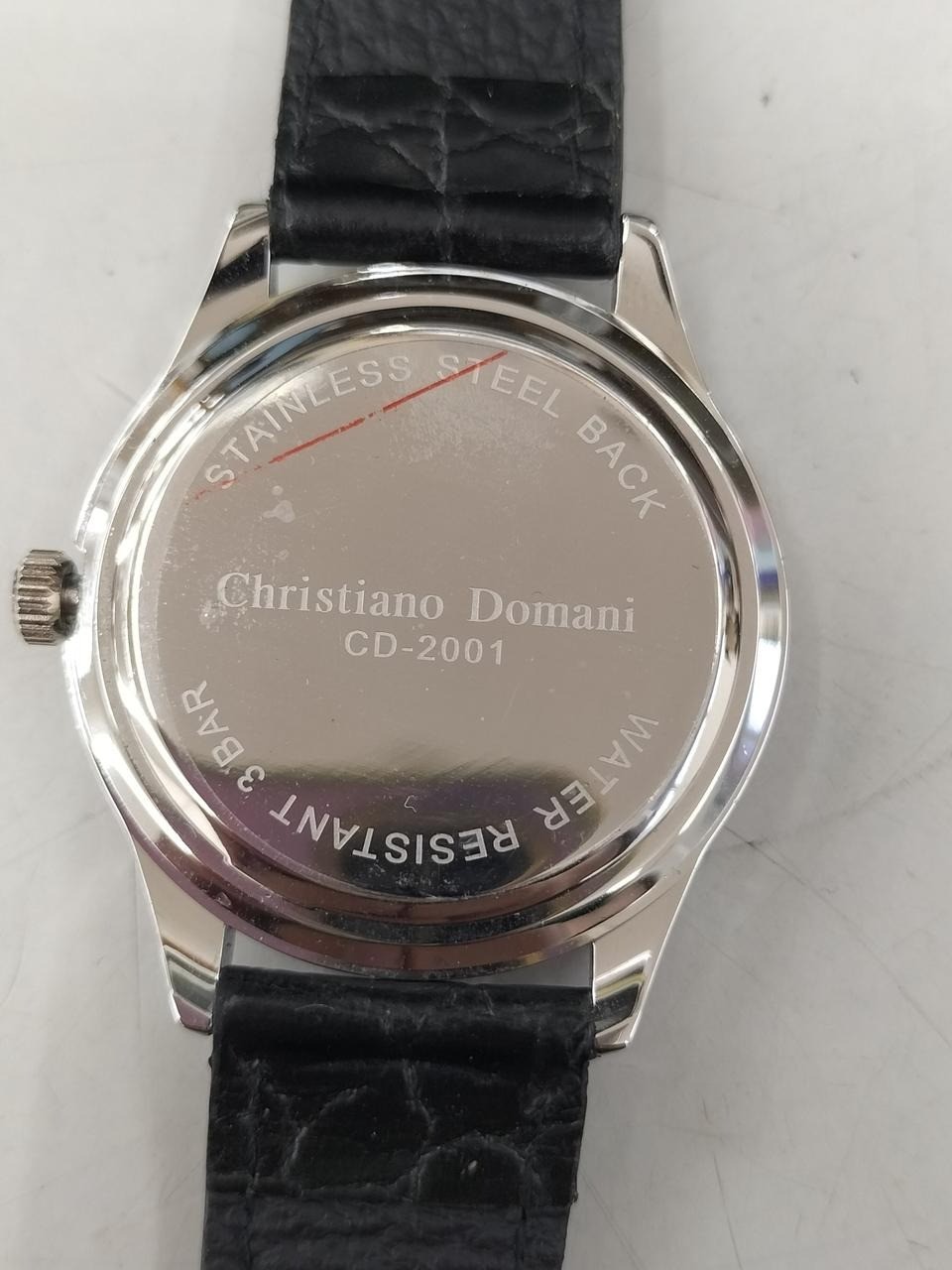 Christiano Domani CD-2001 Moon Phase Quartz men White Dial Watch Japan – Rank B+