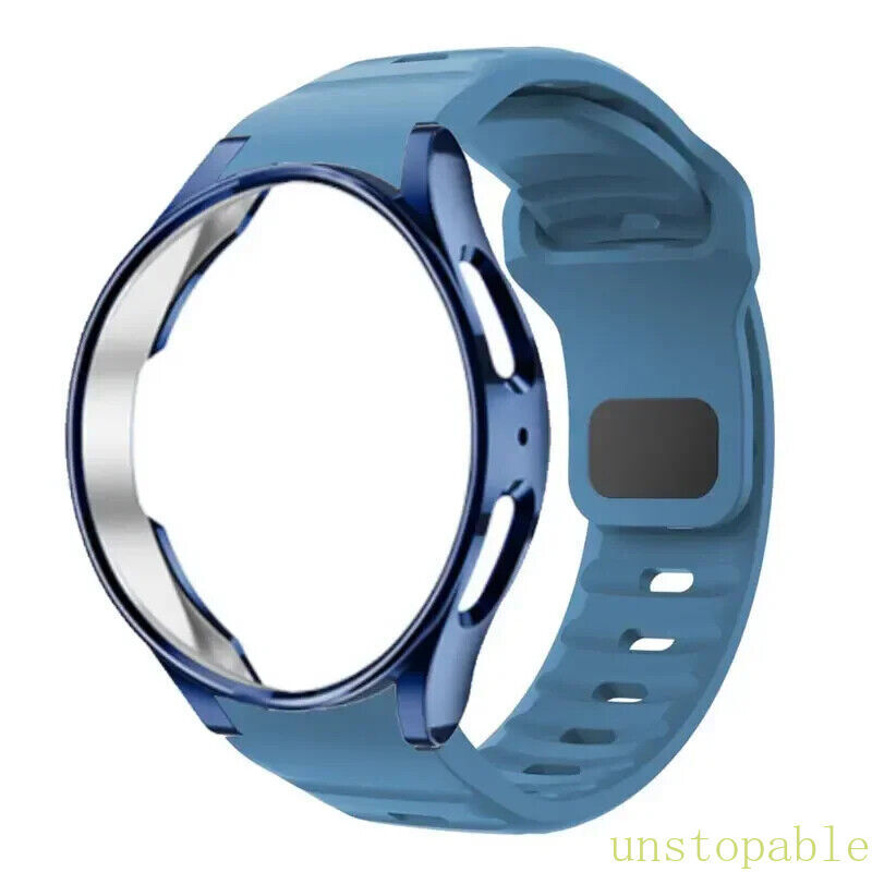 Silicone Band+Case for Samsung Galaxy Watch 7 6 5 4 FE 40mm 44mm Classic 43/47mm