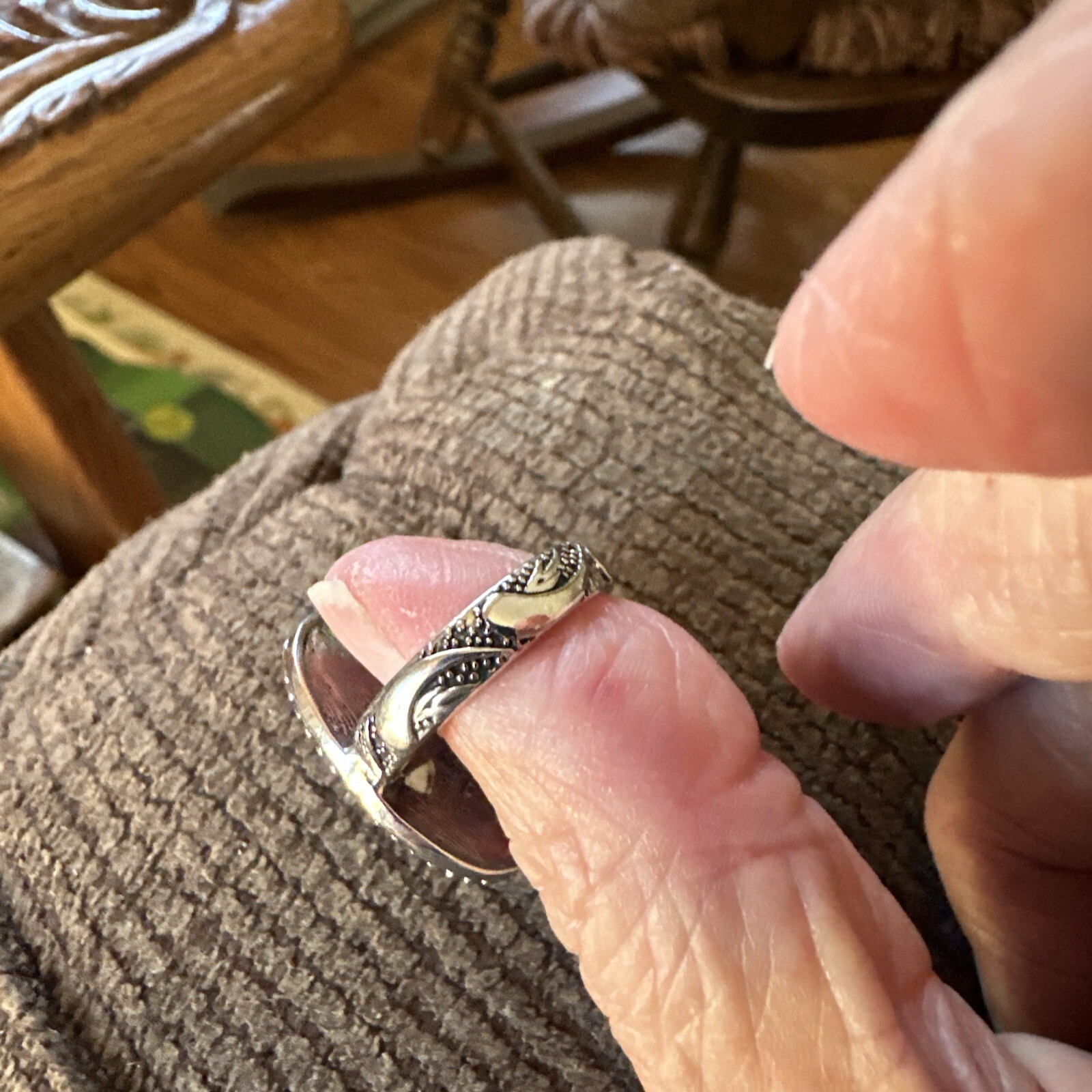 Bohemian Style Size 7 Ring With Copper Alloy And Floral Details