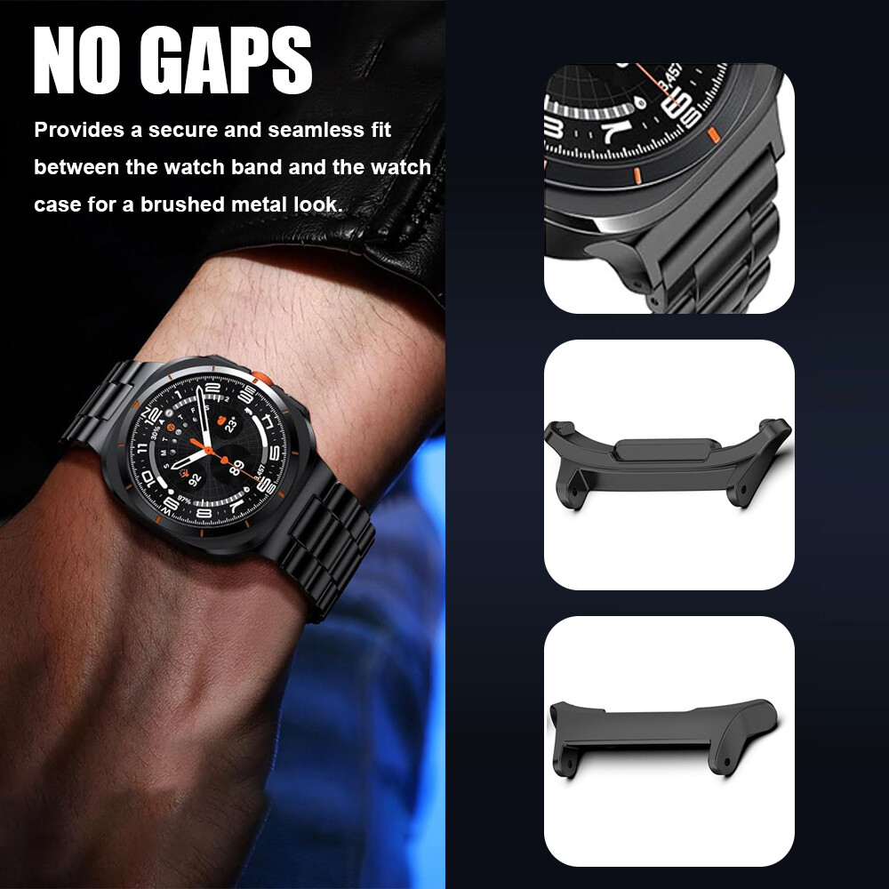 For Samsung Galaxy Watch 7 Ultra 47mm Hard Cover Case + Steel Metal Band Strap