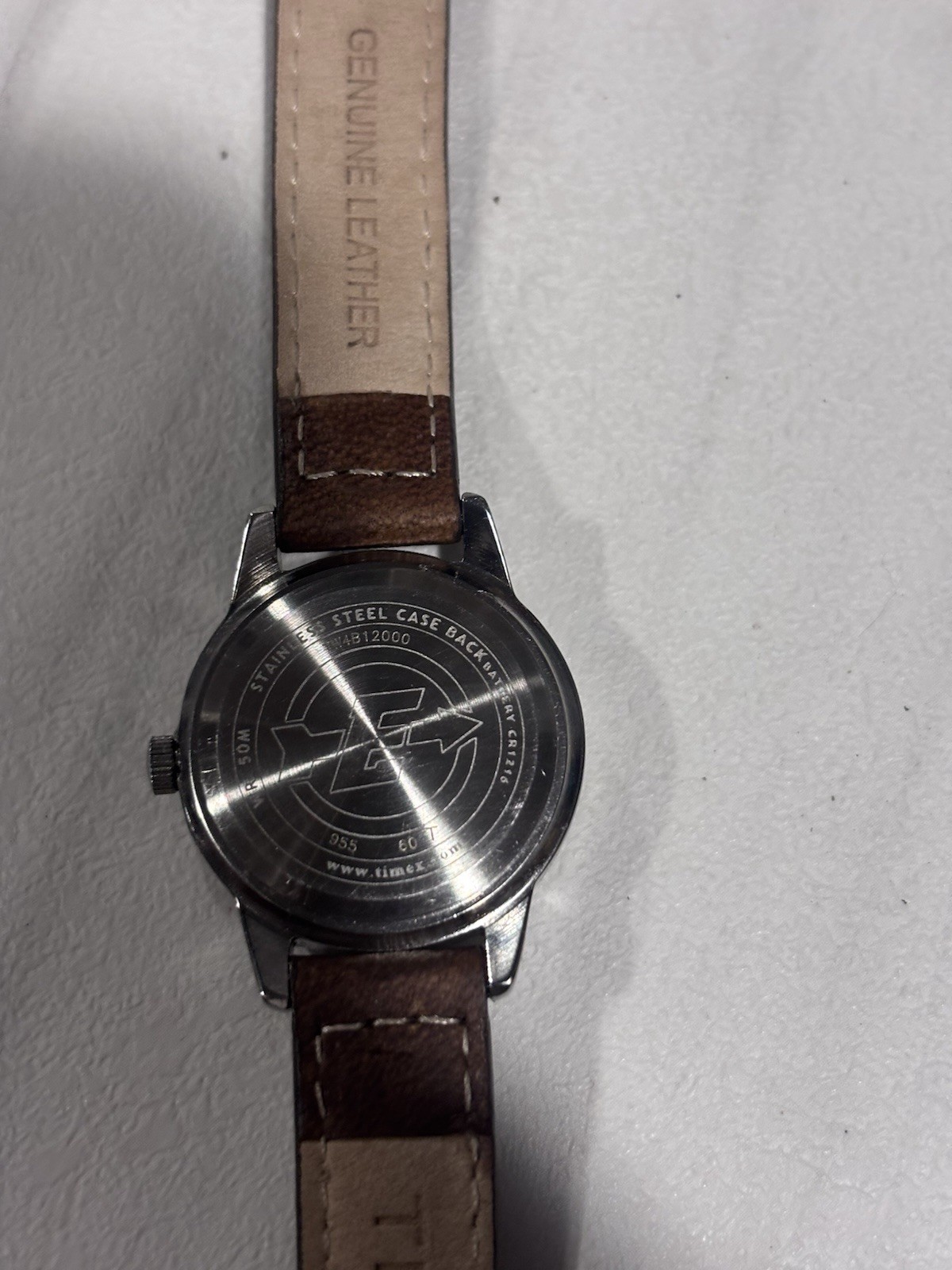 Timex Expedition Analog Quartz 50m Green Dial Brown Leather Strap Indiglo