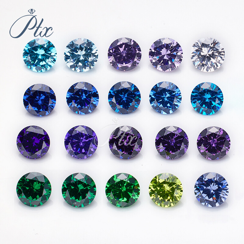 1mm~8mm Round Loose CZ Stone Cubic Zirconia Various Color 5A for Jewelry Making