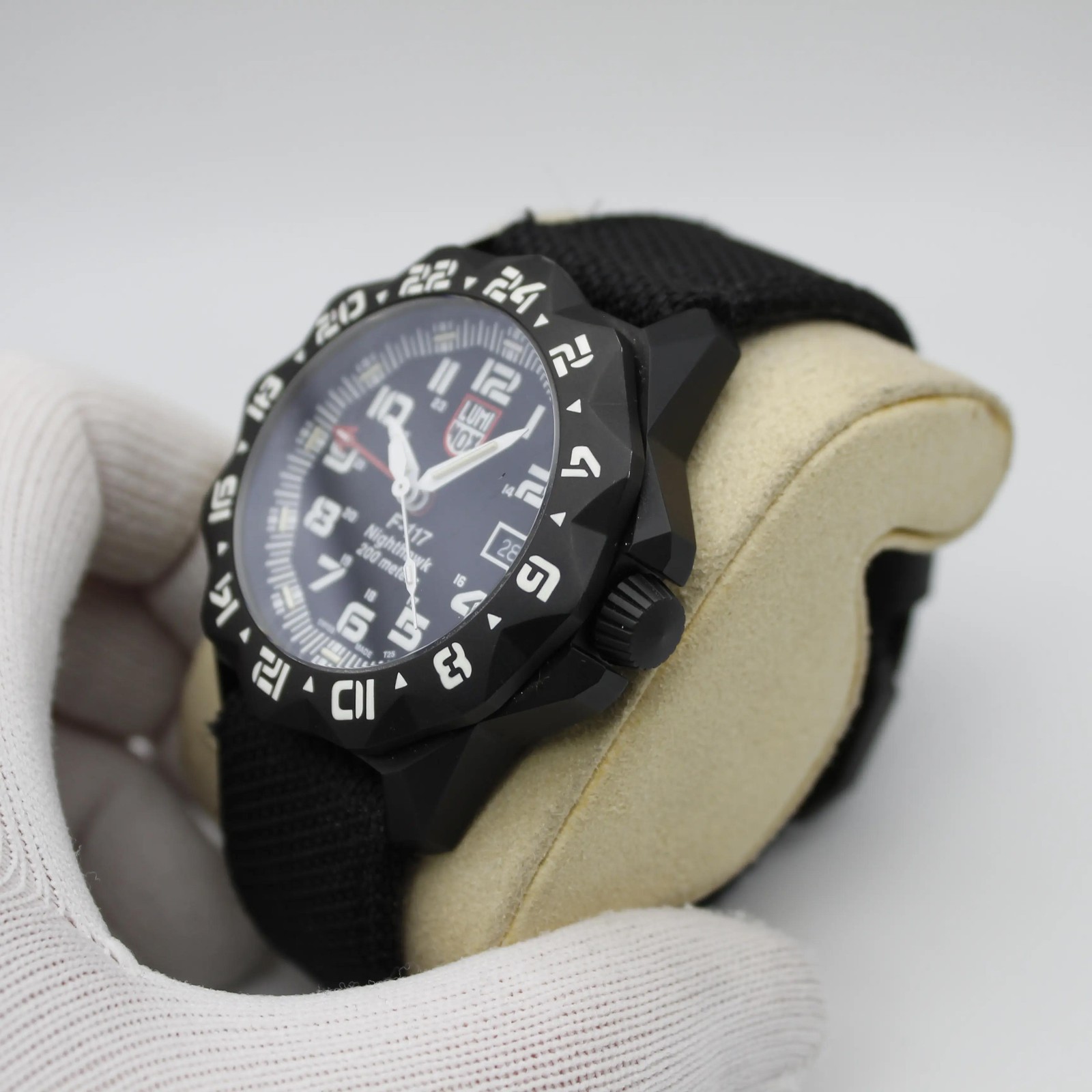 Luminox F-117 Nighthawk Pilot GMT Steel 44mm Black Dial Quartz Men Watch XA.6421