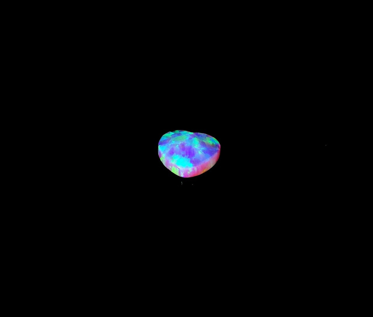0.23ct Heart Shape Pink Purple Multi-Color Opal 6 x 6 mm
