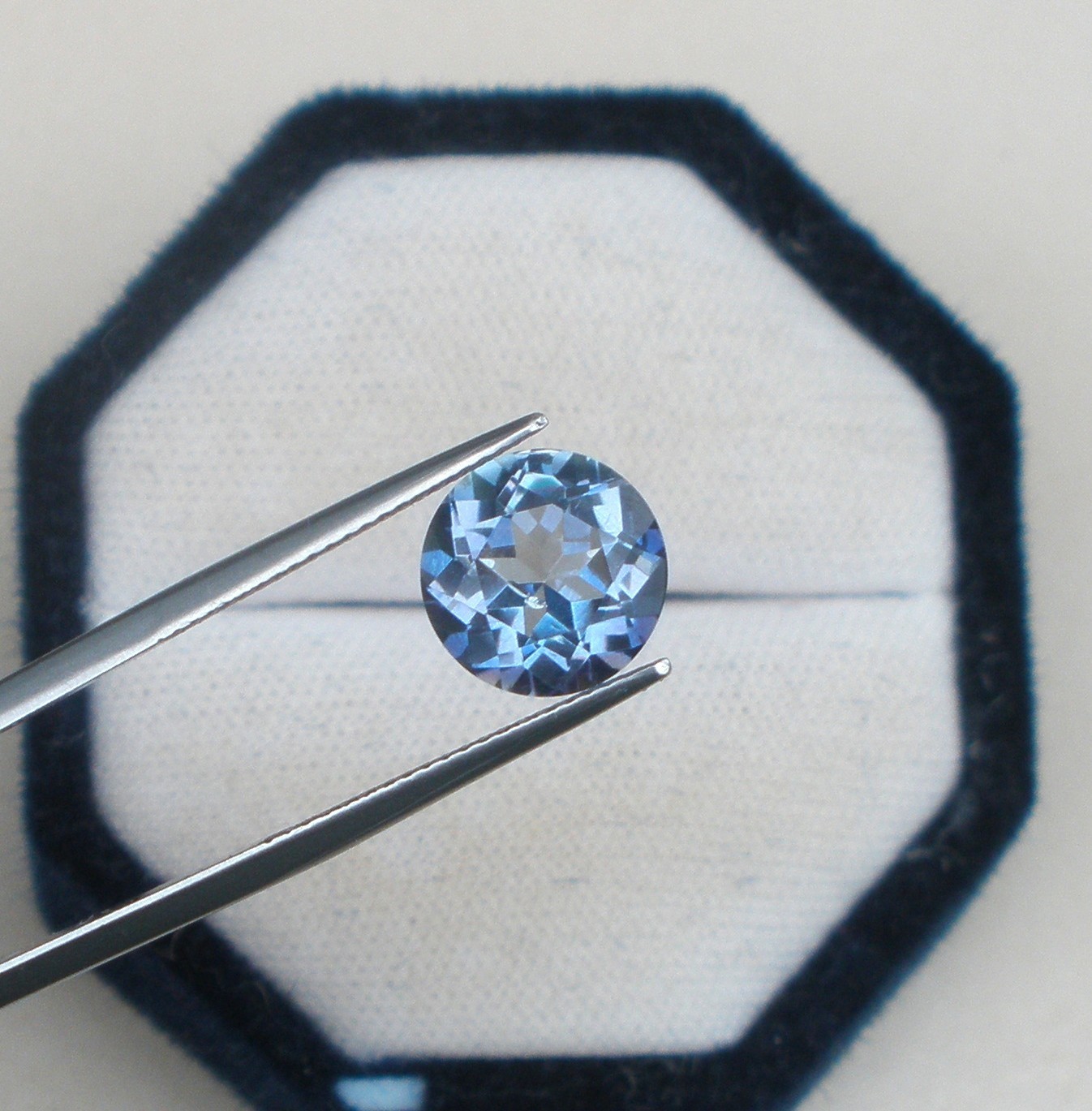 10mm Mystic Blue Quartz Round Loose Faceted Gem