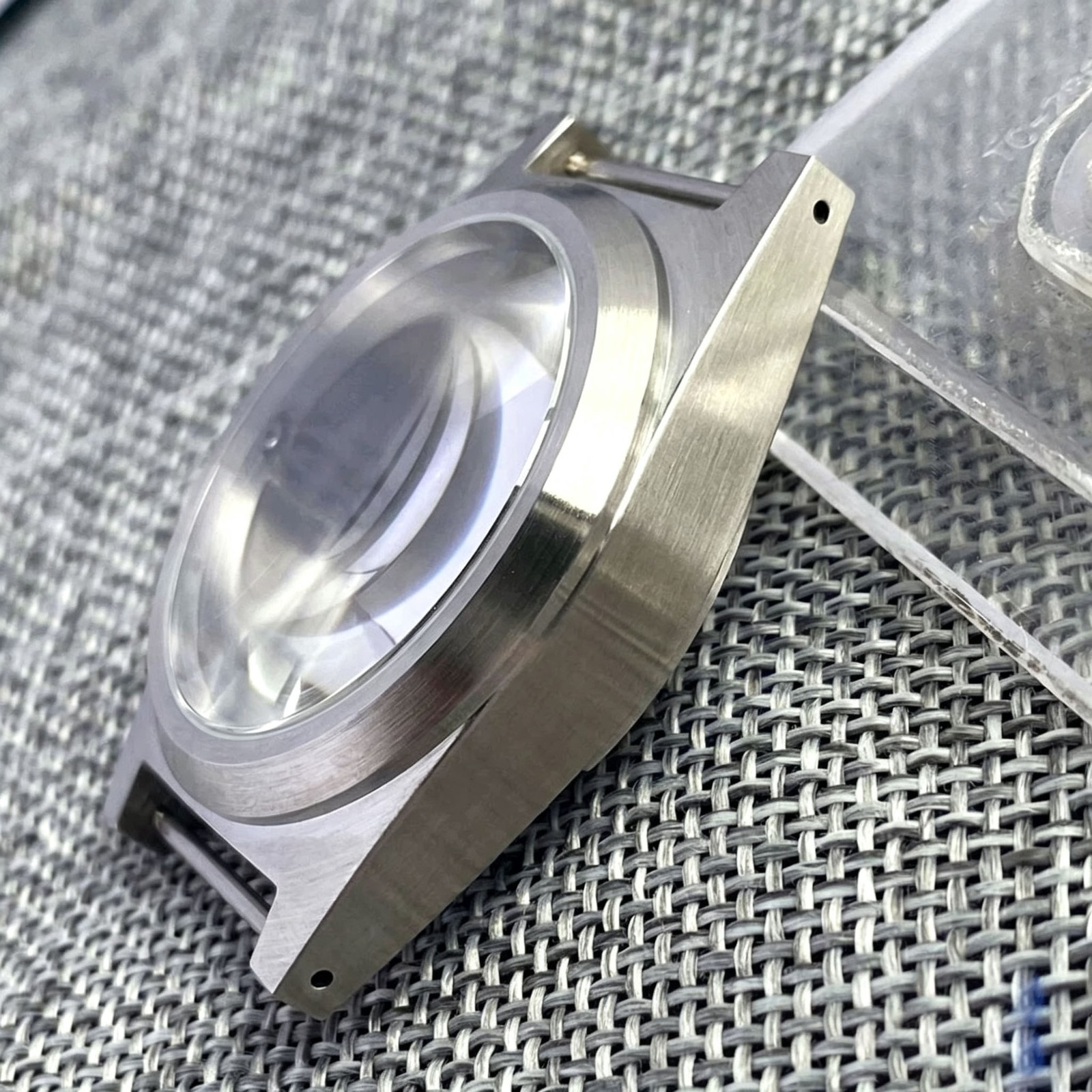New 38mm AR Sapphire 20ATM Brushed Steel Watch Case Fit NH35 ETA2824 Miyota 8215