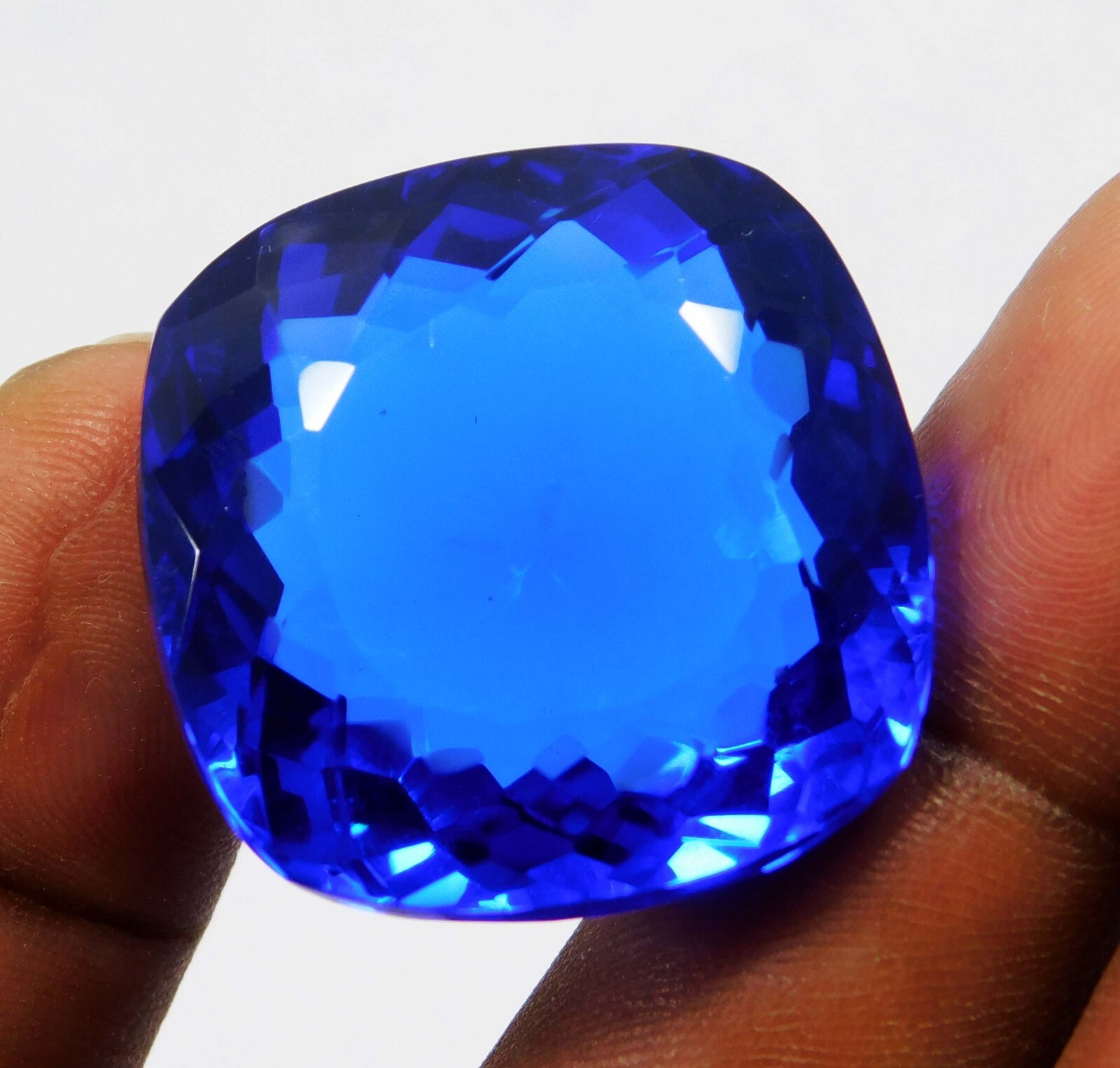 Natural 77.70 Ct Blue Tanzania Of Tanzanite Certified Cushion Cut Loose Gems