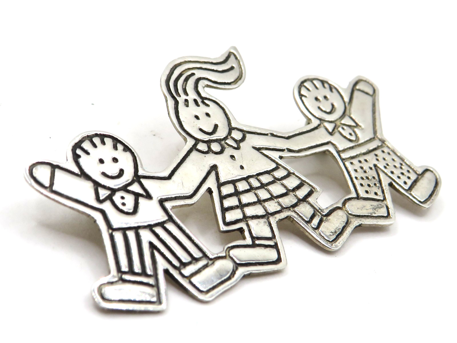 VINTAGE MEXICO 925 STERLING SILVER EFS “Save The Children” BROOCH – .26ozt**