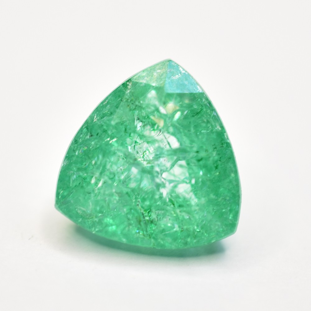 Natural Green Emerald TRILLION Shape 9 Ct Certified STUNNING Loose Gemstone