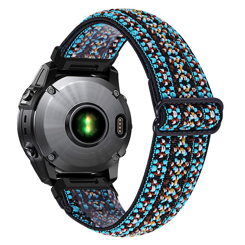 26MM Woven Nylon Elastic Strap Band For Garmin Fenix 7X/6X/5X/3 Pro instinct 2x