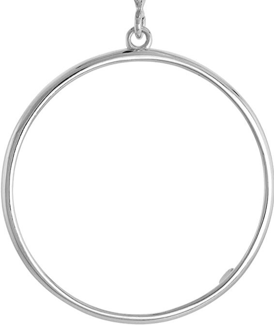 Sterling Silver 1 Onza Plata Libertad Bezel 36 mm Coins Prong Back Round Edge