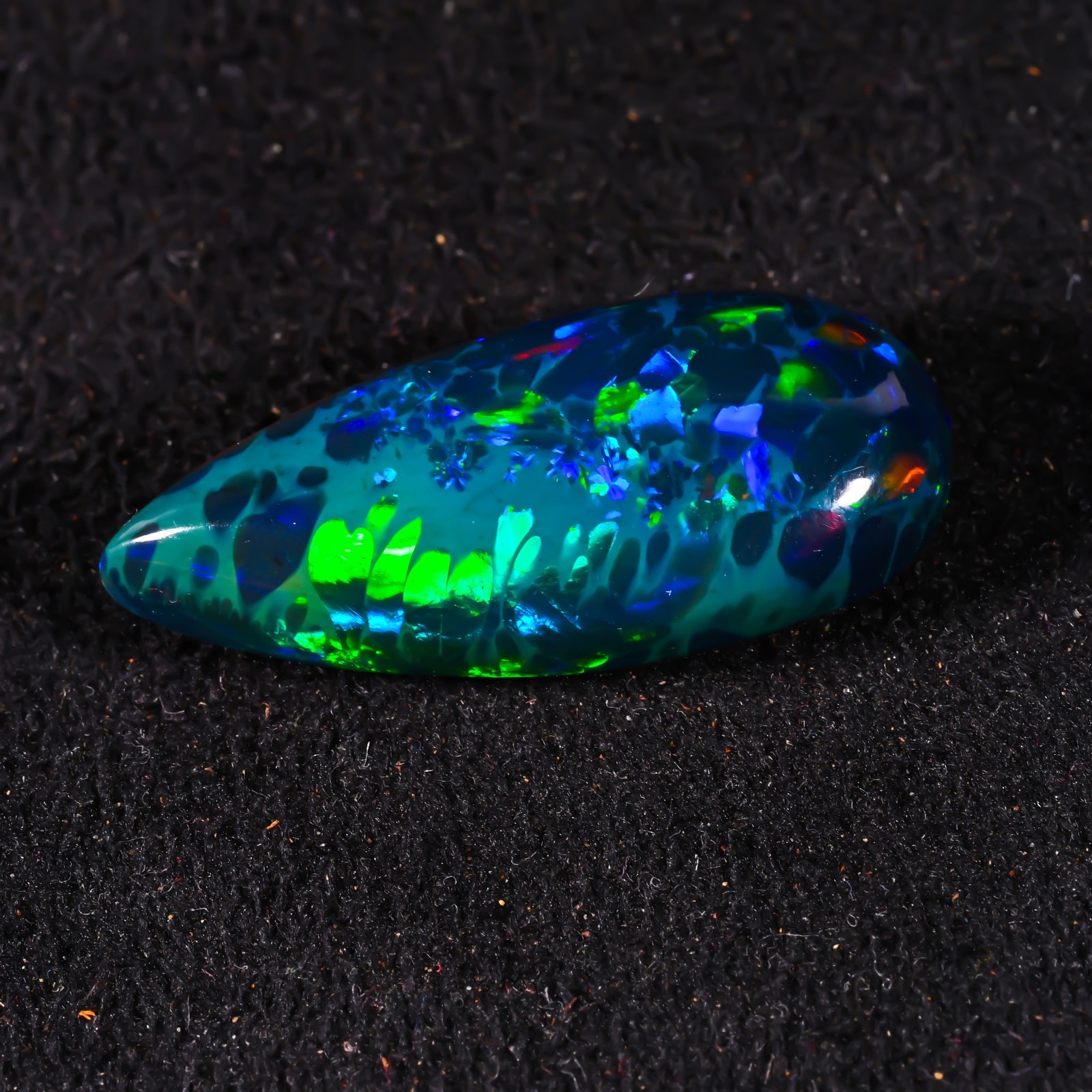 24.65 Ct. Ethiopian Honeycomb Welo Fire Opal Cabochon Loose Gemstone,35x16x10 MM