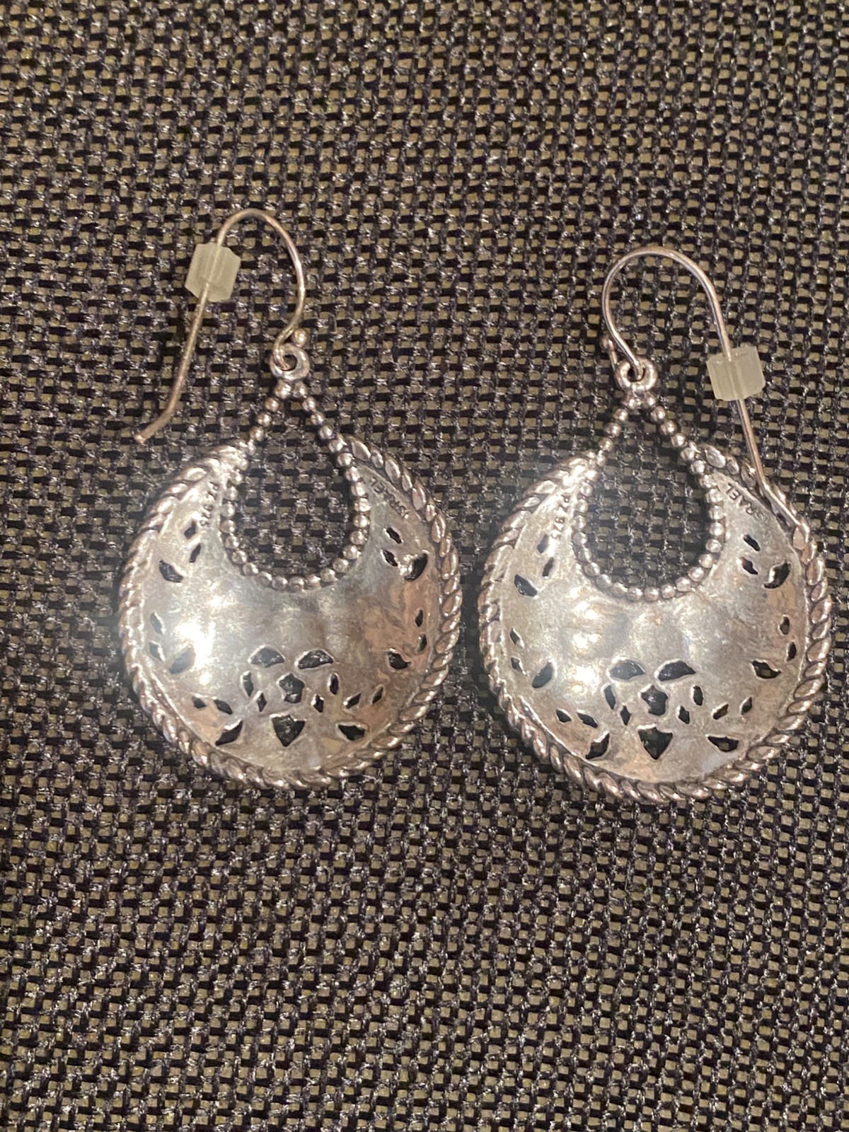 PZ Sterling Silver 925 Ornate openwork Earrings – Israel