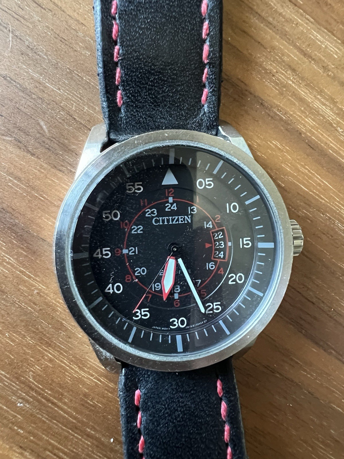 Citizen Eco Drive JB10 w/Custom Swedish Ammo Strap – Black/Red
