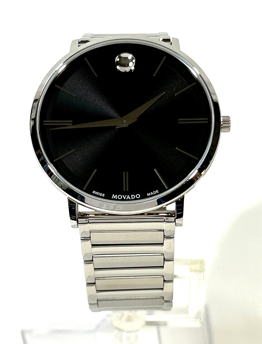 Movado Ultra Slim 40mm Stainless Steel Black Dial Swiss Men’s Watch