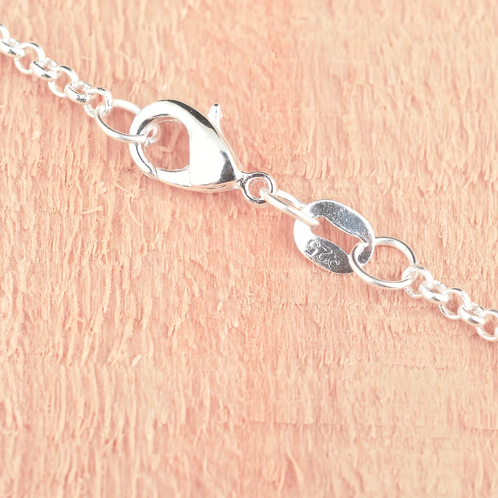 10PCS Wholesale Pure 925 Sterling Silver Color Charm Link Chain Necklace Jewelry