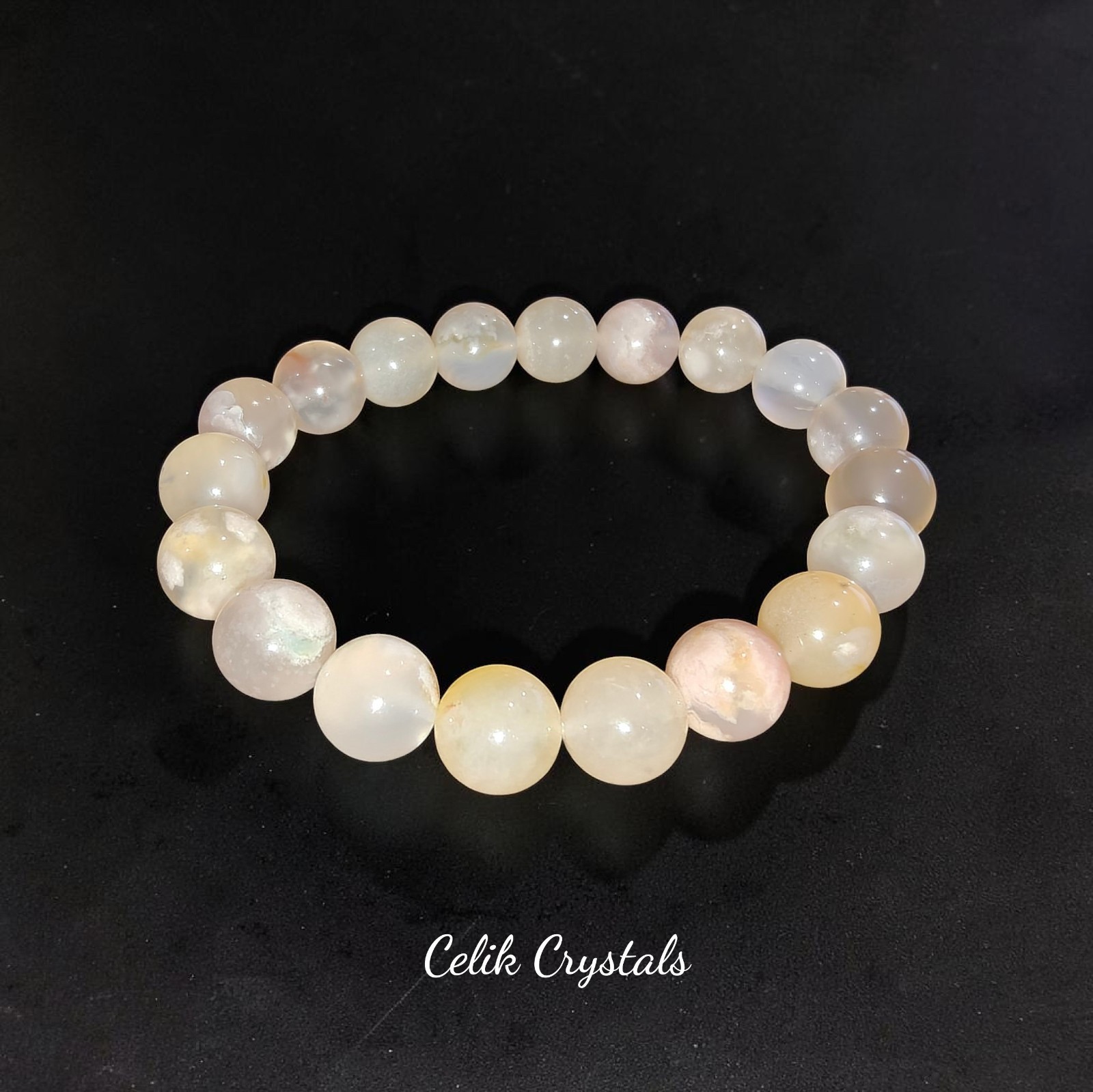 Flower Agate Bracelet 10mm Natural Stones