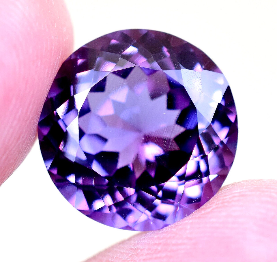 Natural 5.05 Ct Purple Sapphire Round Shape Certified Loose Gemstone With Gift
