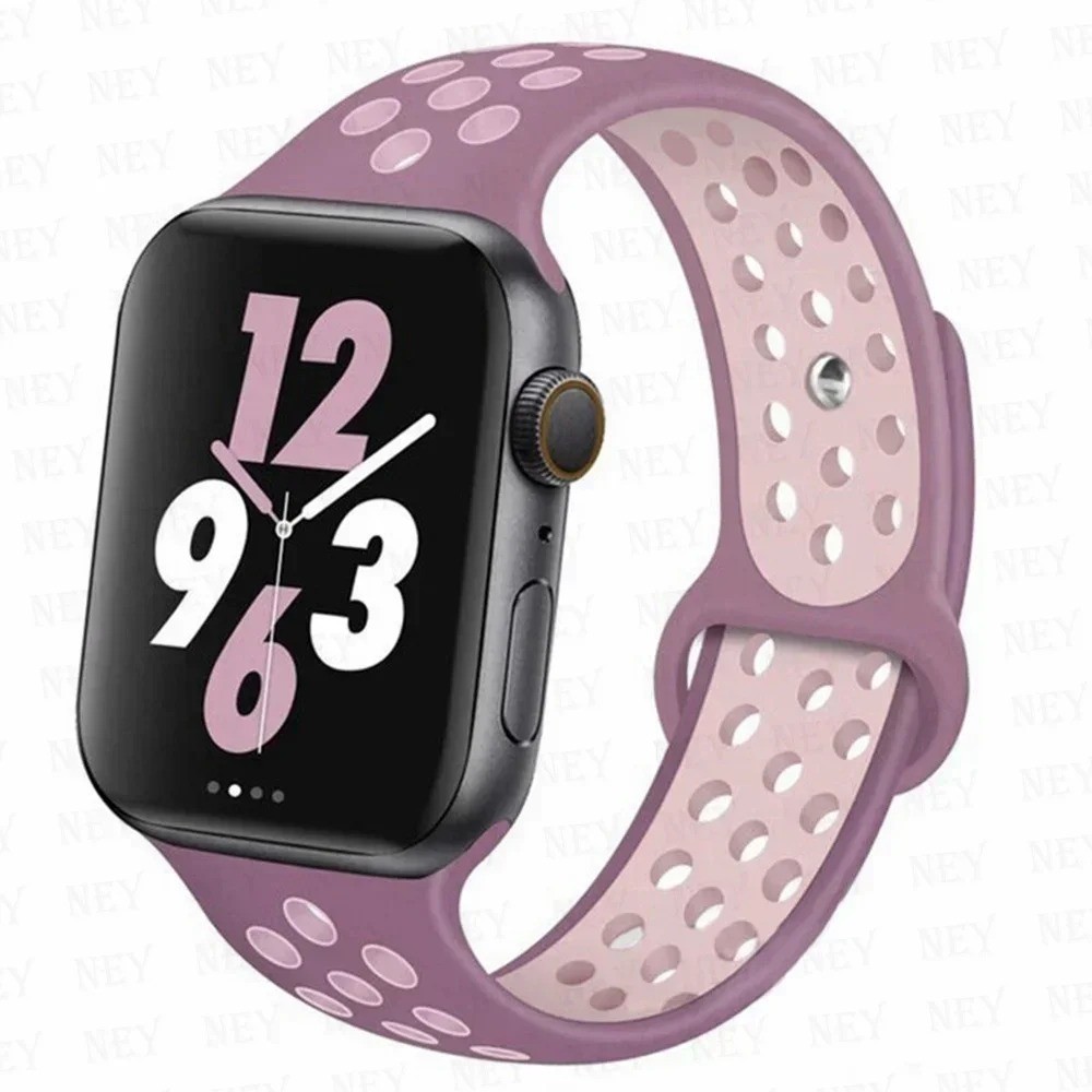 Silicone Sport Straps For Apple Watch Band 45mm 44mm Ultra2 49mm 38/40mm 41mm 42